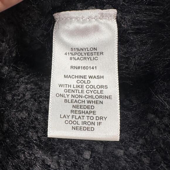 Frye Sweater Womens Large Navy Chunky Fair Isle Aztec Cropped Big Bust Soft Cozy - Picture 4 of 7